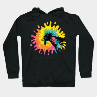 Love Goats Rainbow Tye Dye Artsy Hoodie